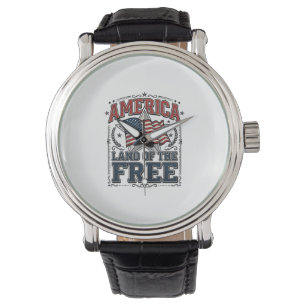 Montre Chemise Patriotique Vintage America Terre De La Li