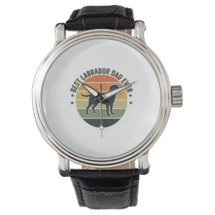 Montre Chemise vectorielle chien coucher de soleil papa L