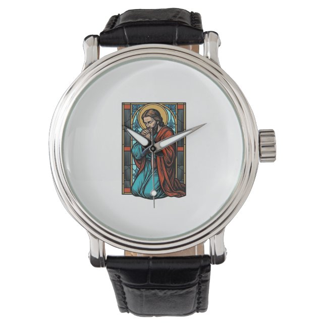 Montre Chemise vectorielle de figure religieuse priant vi (devant)