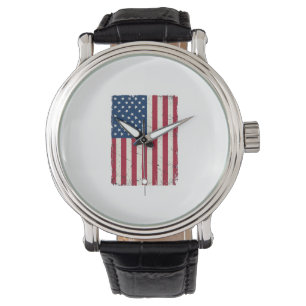 Montre Chemise vectorielle du drapeau américain en détres