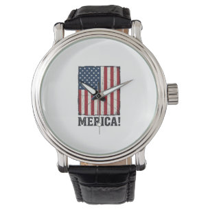 Montre Chemise vectorielle patriotique Drapeau Merica en