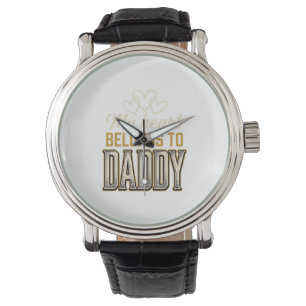 Montre Chemise vintage typographique Mon cœur appartient