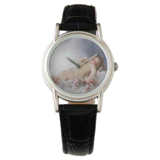 Montre Cherub dormant (Putto) (par Léon Bazille Perrault) (devant)