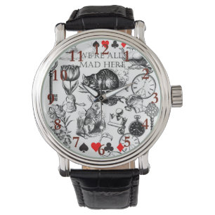 Montre cheshire cat classique alice dans l'art du pays de