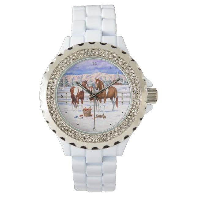 Montre Chestnut Pinto Sorrel Peinture Quarter Chevaux Dan (devant)
