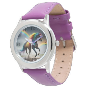 Montre Cheval Arc-En-Ciel Et Arcs-En-Ciel,