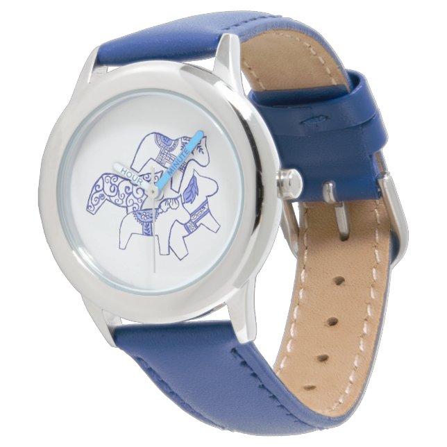 Montre Cheval Dala Bleu (Incliné)