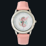 Montre Cheval de mer Glitt sur Blanc<br><div class="desc">Cheval de mer de galerie sur un arrière - plan blanc personnalisé et chiffres turquoise.</div>