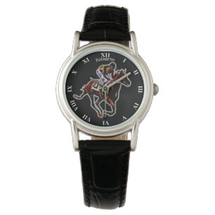 Montre Cheval d'emballage rougeoyant au néon