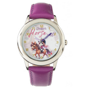 Montre Cheval Personnalisé Rider Dressage Girl Nommé