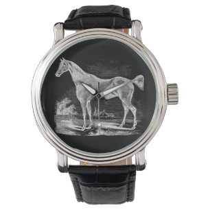 Montre Cheval Thoroughbred vintage équestre personnalisé