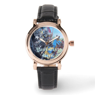 Montre chevaliers médiévaux historiques joutant sur des