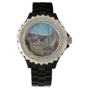 Montre Chevaux spirituels dans la nature Amateurs d'équin