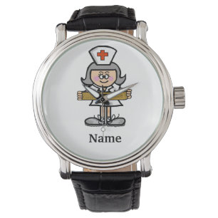 Montre Cheveux Gris Female Nurse Watch Customisez-Le!