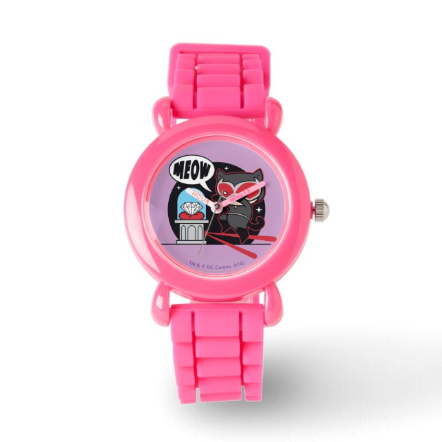 Montre Chibi Catwoman à voler un diamant (Recto)