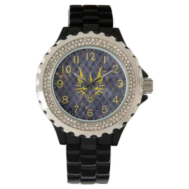 Montre Chic Dragon Head & Blue Dragon Scales Watch (devant)