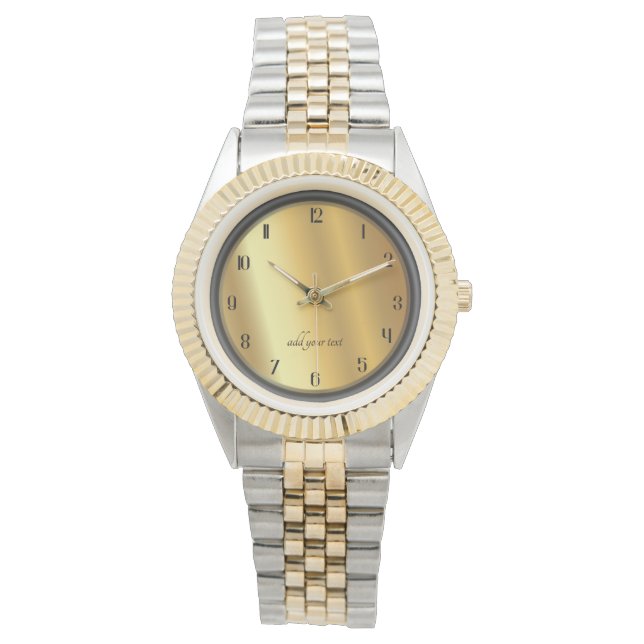 Montre Chic Gold and Black Effect Personalized (devant)