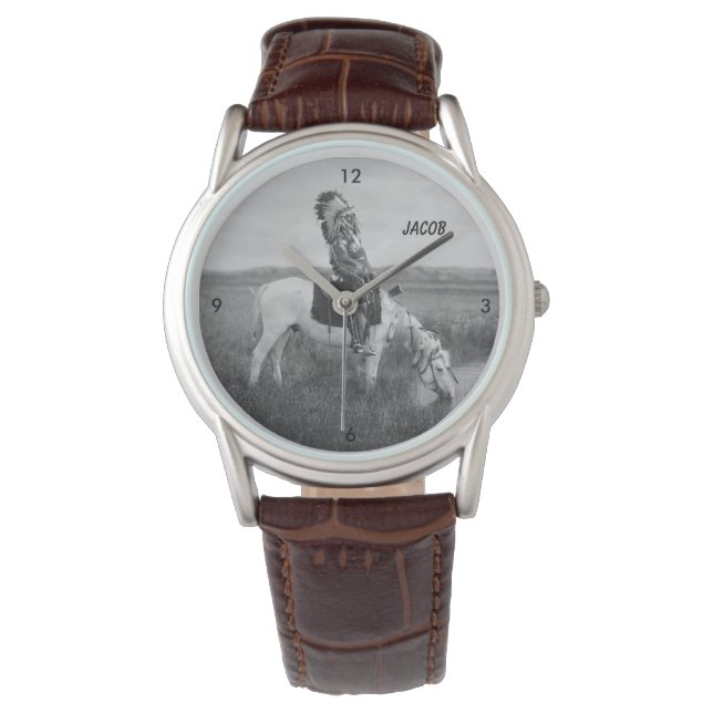 Montre Chieftain Amérindien vintage À Cheval (devant)