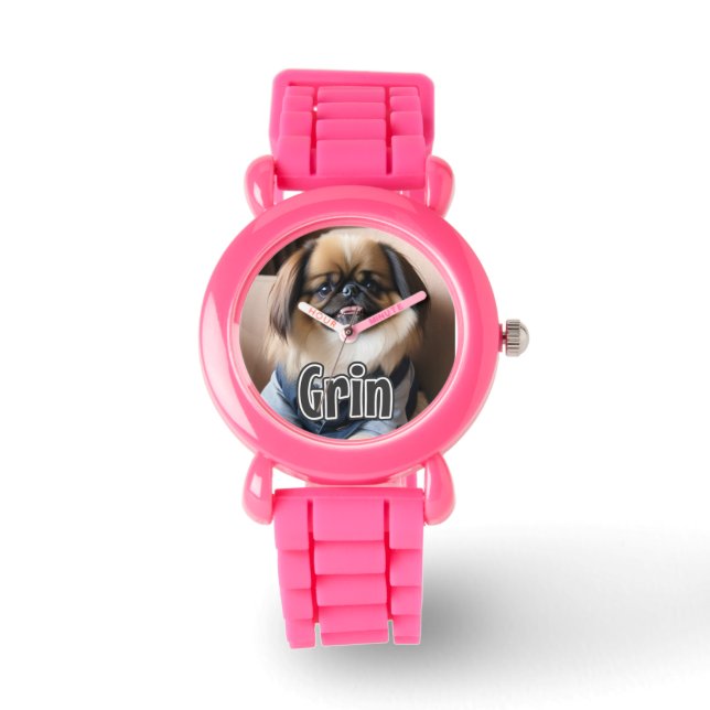 Montre Chien 01 Généré par l'IA "Grin" (Recto)