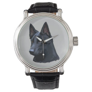 Montre Chien berger allemand noir