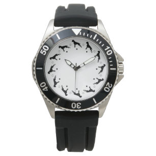 Montre Chien Boxer Noir Blanc