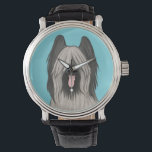 Montre Chien caricaturé mignon Briard<br><div class="desc">Briard Lover's Watch</div>