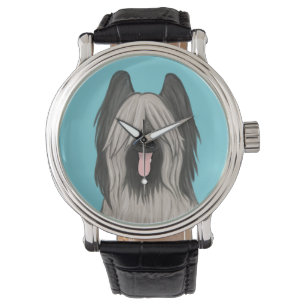 Montre Chien caricaturé mignon Briard