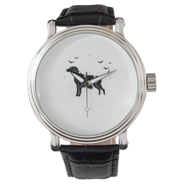 Montre Chien dalmate - Halloween Lune Silhouette Classic (devant)