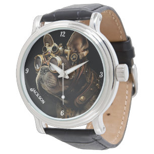 Montre Chien de taule français Steampunk industriel