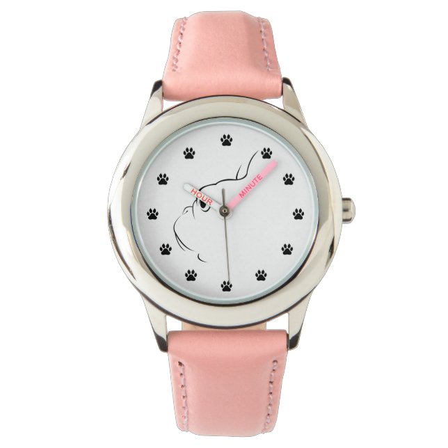 Montre Chien de taureau français Silhouette Garderie (devant)