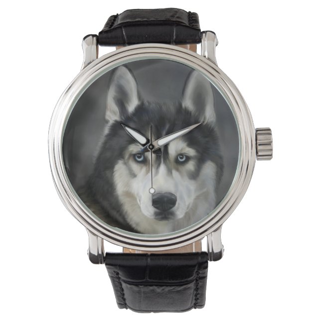 Montre Chien Husky Gros Chien Animal Animateur Animé (devant)