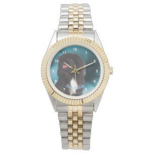 Montre Chien pekingese noir mignon Personnalisé