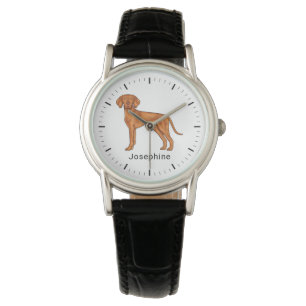Montre Chien Pointer Mignon Vizsla Hongrois Avec Nom Pers