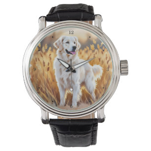 Montre Chien Retriever Golden Blanc