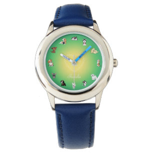 Montre Chiens de races / Nombreux chiens horloge