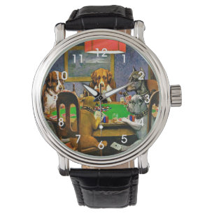 Montre Chiens jouant au poker