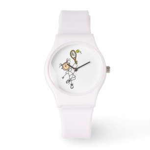 Montre Chiffre femelle joueur de bâton de tennis