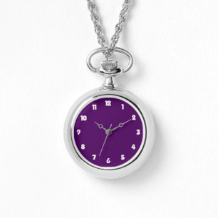 Montre Chiffres blancs de gras sur les femmes violettes p