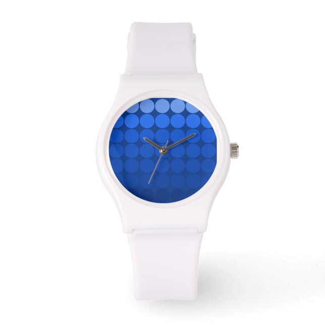 Montre Chiffres de pop mood Cobalt, Indigo Blue Dot White (Recto)