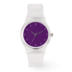 Montre Chiffres de script blanc sur pourcentage pourpre