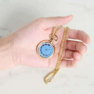 Montre Chiffres Mayas Rouges et Bleus Anciens Art Minimal