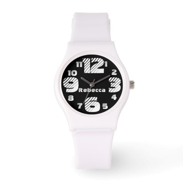 Montre Chiffres noires et blanches (Recto)