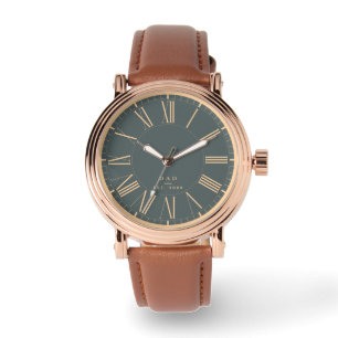 Montre Chiffres Romains Classiques Élégants Papa Fête des