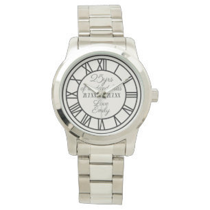Montre Chiffres romains du 25e anniversaire du Mariage