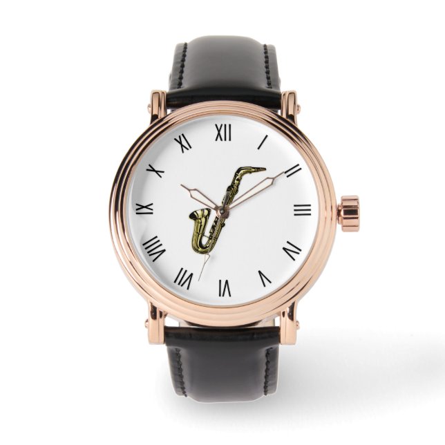 Montre Chiffres romains du saxophone (Recto)