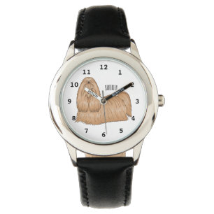 Montre Chih tzu long cheveux dessin de chien
