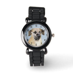 Montre Chinook (Oreilles Laissées) Peinture - Art Chien o