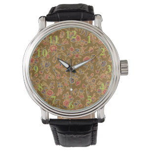 Montre Chintz Fleur Classique Joli Design Floral Doux
