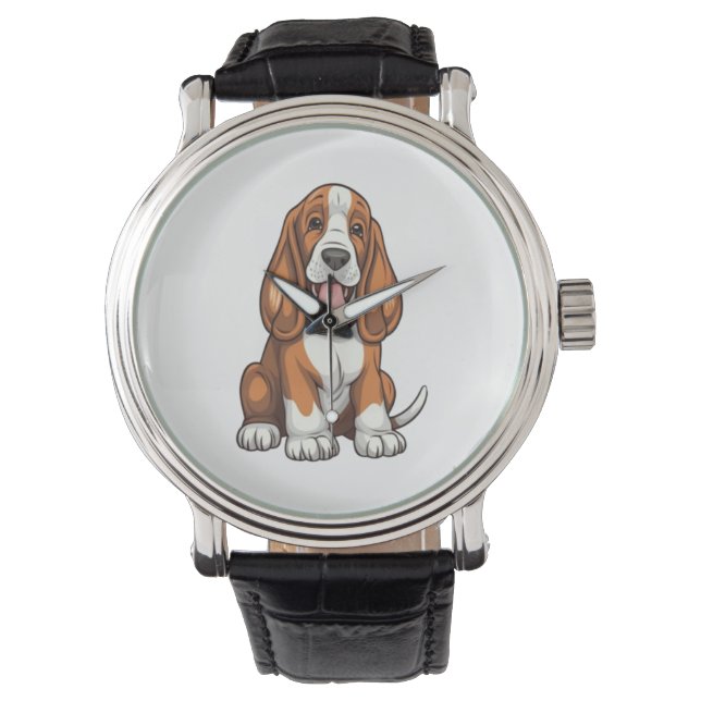 Montre Chiot Kawaii Basset (devant)