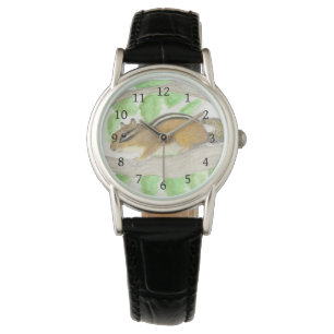 Montre Chipmunk dans l'arbre Apple